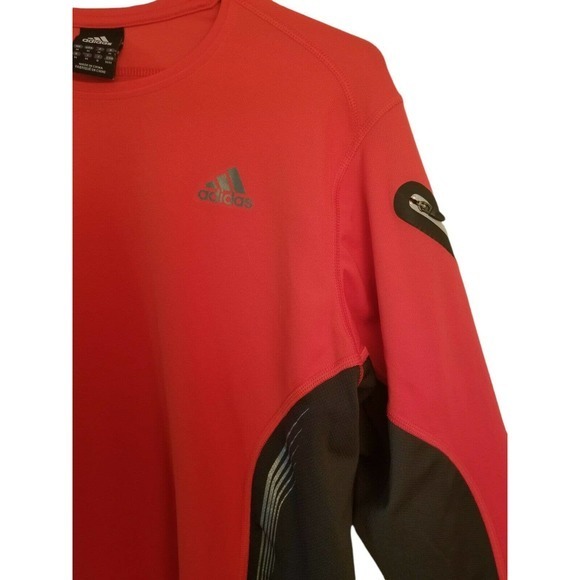 ADIDAS‎ Men's Formotion Red Black Long Sleeve Shirt Medium - Picture 5 of 10
